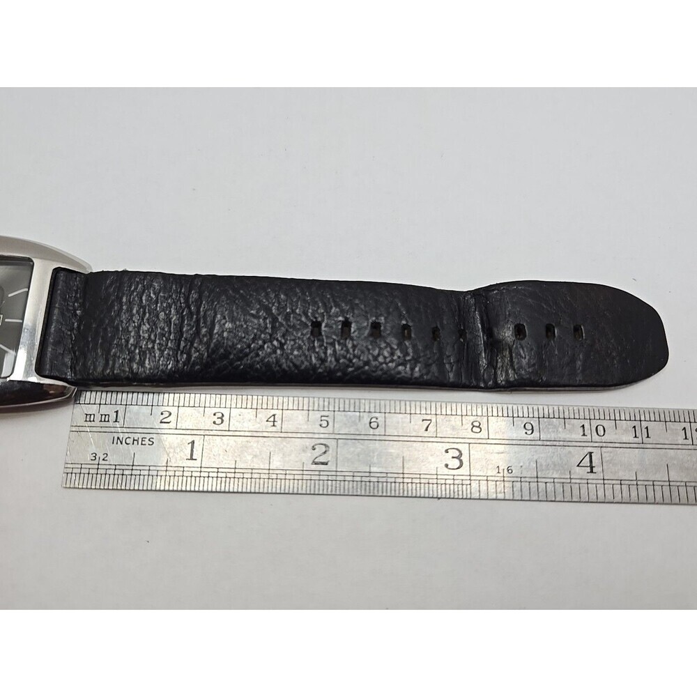 Fossil Arkitekt FS4510 Mens Tonneau Leather Date Watch New Battery 5ATM 50M - Picture 8 of 12